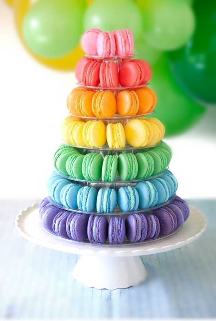 pride macaron tower by leilalove french macaron
