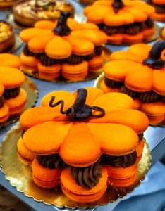 Pumpkin shaped chocolate cake