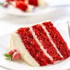 Red velvet cream cheese holiday cake