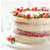 Red velvet cream cheese holiday cake