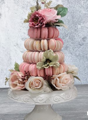 wedding macaron tower by leilalove french macaron in chicago