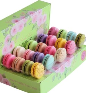 Tea time collection of 25 gourmet French Macarons