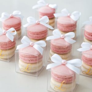 Customized Macaron favors- 12 boxes