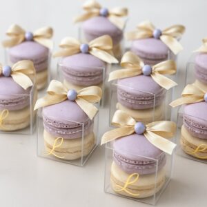 Customized Macaron favors- 12 boxes