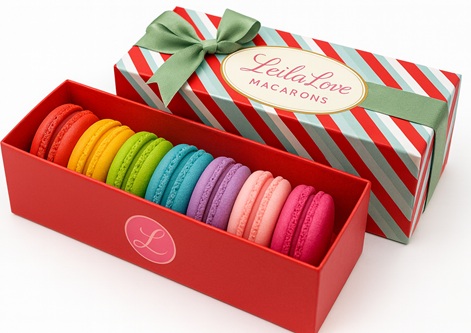 LeilaLove Macarons – 8 Holiday Collection - Limited Edition box may vary in style