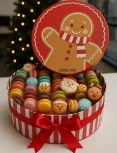 Holiday Cheer Macaron Gift Box of 30 included special character Macarons